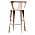 Modern SK9 Bar Stool Oak 3D model small image 1