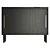 Sleek Matte Black Media Console 3D model small image 2