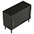 Sleek Matte Black Media Console 3D model small image 5