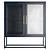 Santorini Blue Metal Kitchen Cabinet 3D model small image 2