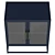 Santorini Blue Metal Kitchen Cabinet 3D model small image 3