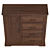 Modern Dark Walnut Dresser UFO 3D model small image 3