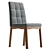 Modern Dining Chair Set 2 3D model small image 4