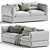 Elegant Parma Sofa Set 3D model small image 2