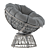 Contemporary Patio Papasan Chair 3D model small image 4