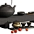  3D Tea Set Model 3D model small image 3