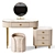 Champagne Marble Makeup Vanity 3D model small image 3