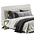 Laskasas Harry Bed: Sleek Elegance 3D model small image 3