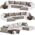 Modular Sectional Roma Linen 2014 3D model small image 1