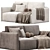 Modern Mini Light Sofa, Elegant 3D model small image 3