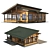 Rustic Cabin with Falz Roof 3D model small image 1