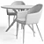 Customizable Color Chair and Table 3D model small image 7