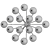 Elegant Orion Oval Chandelier 3D model small image 3