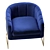 Luxurious Carter Velvet Accent Chair 3D model small image 4