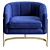 Luxurious Carter Velvet Accent Chair 3D model small image 6