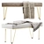 Modern Bench with Plush Throw 3D model small image 4