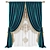 Elegant Window Curtains Set 3D model small image 1