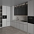 Modern Kitchen with Appliances Set 3D model small image 3