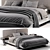 Modern Minotti Tatlin Bed Set 3D model small image 1