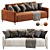 Markful Velvet Grey Sofa 3D model small image 2