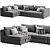 Modern Blanche Soho Sofa Design 3D model small image 1