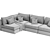 Modern Blanche Soho Sofa Design 3D model small image 4