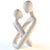 Scandinavian Style Abstract Couple Figurine 3D model small image 2