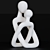 Scandinavian Style Abstract Couple Figurine 3D model small image 3