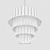 Ricardo Textured Glass Cascade Chandelier 3D model small image 4