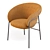 Sculptural Comfort Dining Chair 3D model small image 1