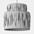 Rattan Palm Eastern Style Chandelier 3D model small image 3