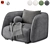 Troy Fabric Armchair: Modern Elegance 3D model small image 4