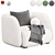 Troy Fabric Armchair: Modern Elegance 3D model small image 5