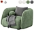 Troy Fabric Armchair: Modern Elegance 3D model small image 6