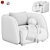 Troy Fabric Armchair: Modern Elegance 3D model small image 7