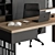 Executive Oak Desk - Modern Office 3D model small image 5