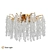 Scandinavian Chandelier Gold Crystal 3D model small image 1