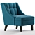 Modern Scandinavian Style Accent Chair 3D model small image 3