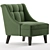 Modern Scandinavian Style Accent Chair 3D model small image 4