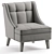 Modern Scandinavian Style Accent Chair 3D model small image 7