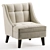 Modern Scandinavian Style Accent Chair 3D model small image 8