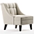 Modern Scandinavian Style Accent Chair 3D model small image 9