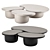 Contemporary LAGHI Coffee Tables Set 3D model small image 1