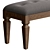 Violet Upholstered Bench in Wood-fabric 3D model small image 5