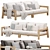 LARS Outdoor Elegance Sofa Design 3D model small image 1