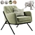 Modern Accent Armchair Cult Furniture 3D model small image 1