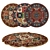 Round Rug Set With Variants 3D model small image 1