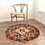 Round Rug Set With Variants 3D model small image 2