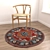 Round Rug Set With Variants 3D model small image 6