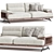 Modern Gray Sofa Penora 3D model small image 1